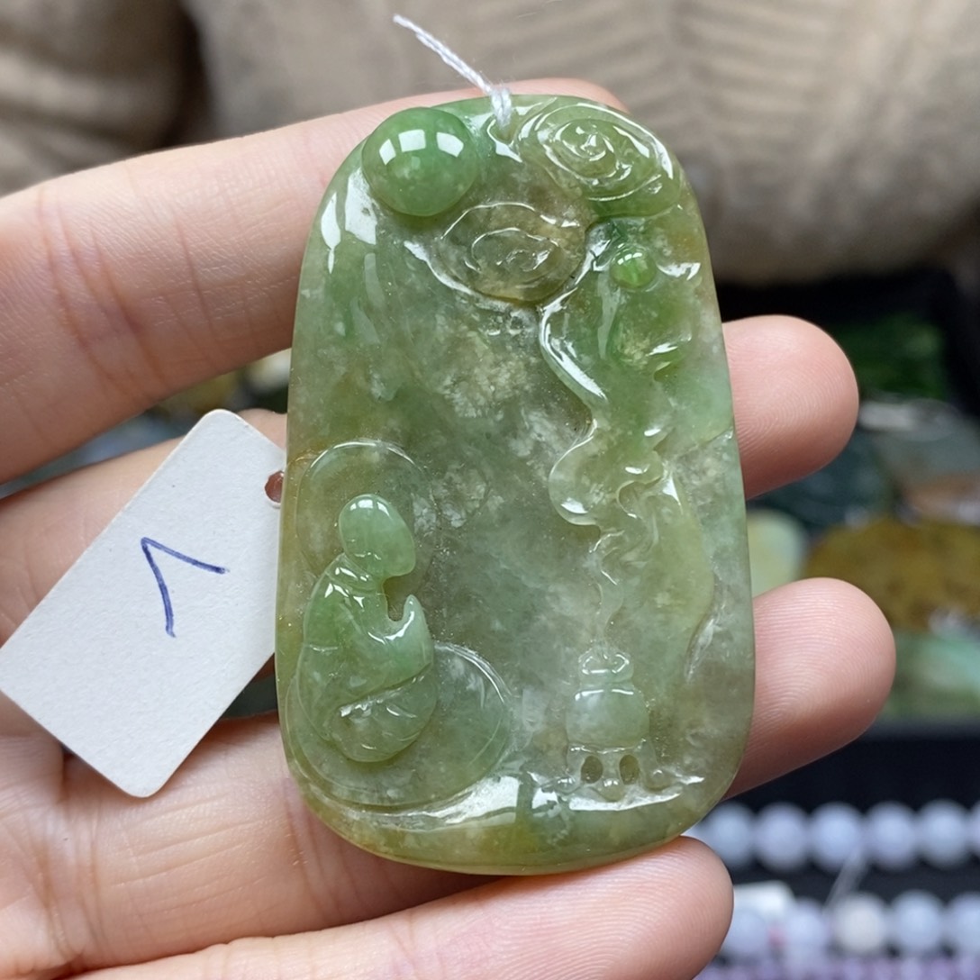 翡翠颈饰未镶嵌悟道55号