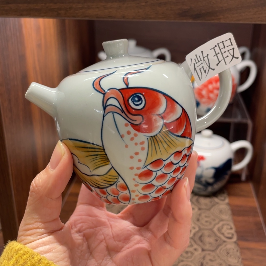 有瑕釉下彩纯手绘