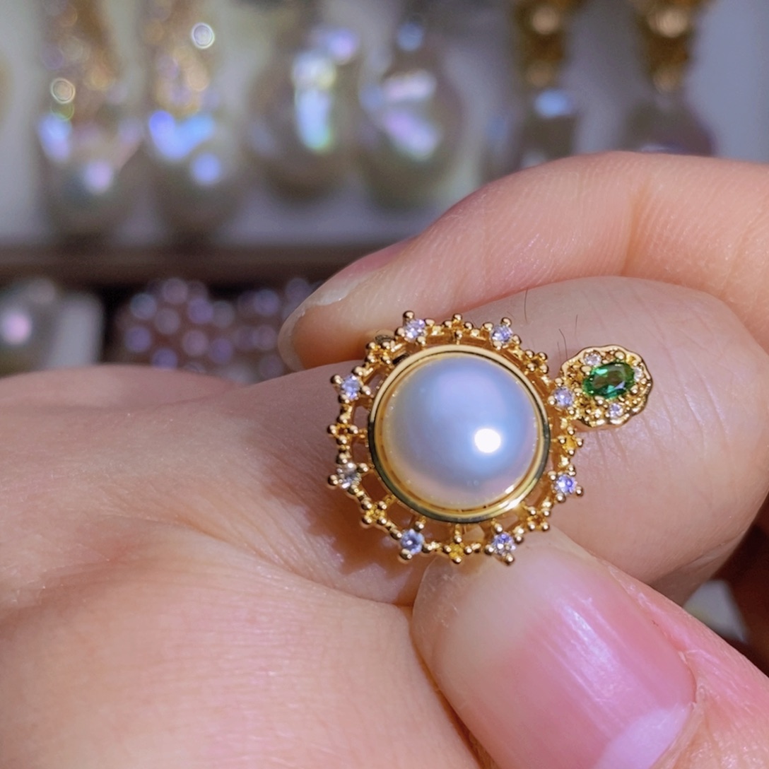 淡水珍珠银S925镶嵌淡水珍珠