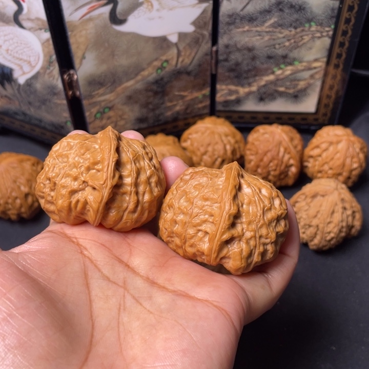 北***家文玩核桃把件42南瓜墩