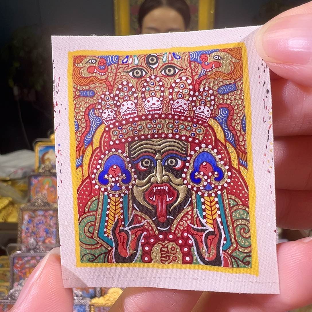 吊坠扎基拉姆热贡纯手绘唐卡