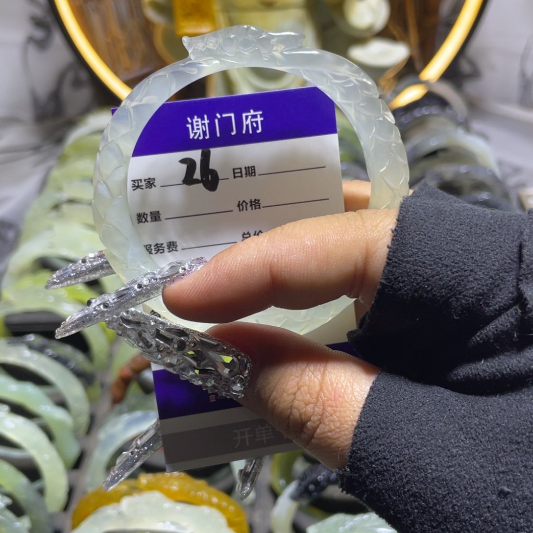 蛇纹石玉手镯未镶嵌f***y