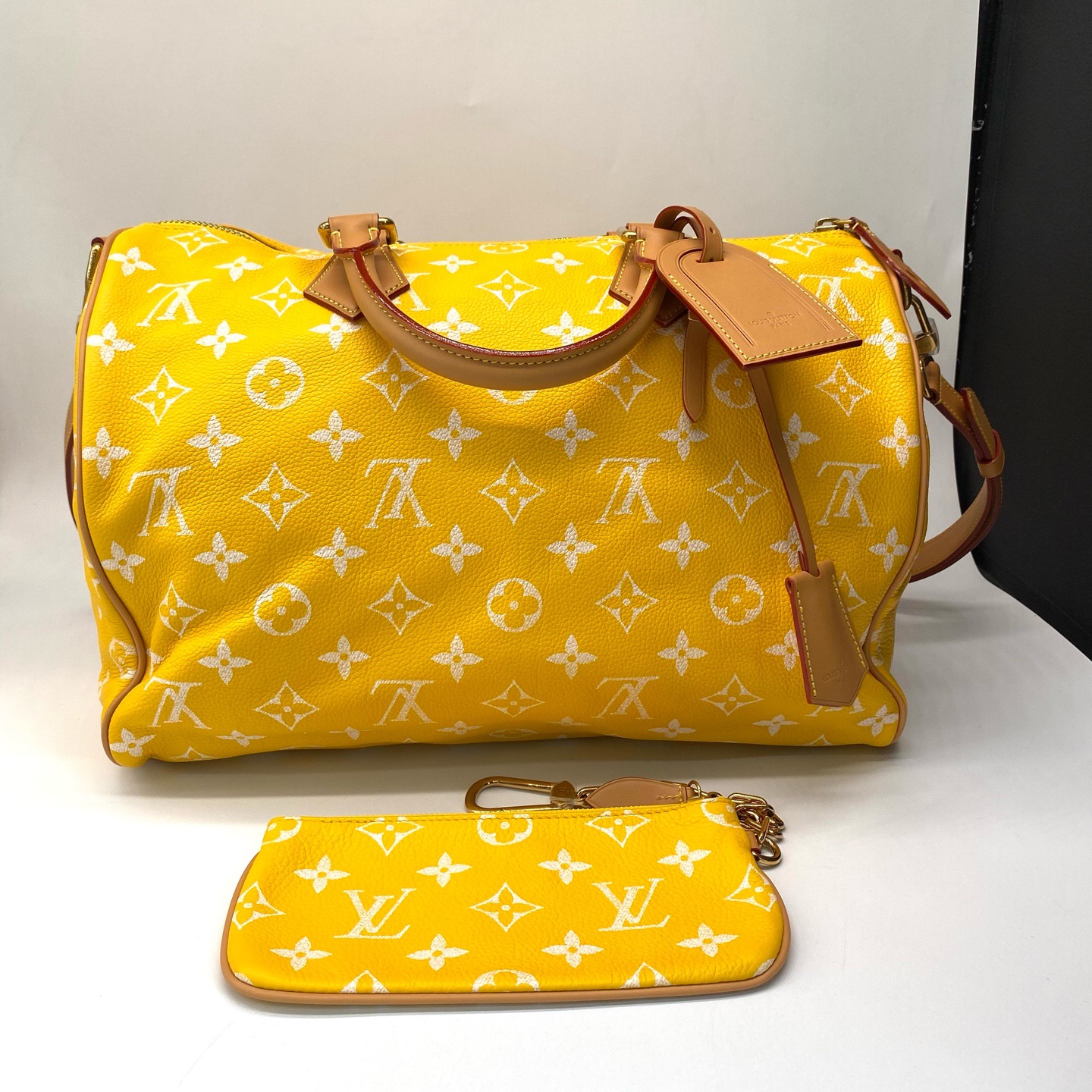 未使用 LouisVuitton/路易威登  keepall40/P9 发财黄 dx6364