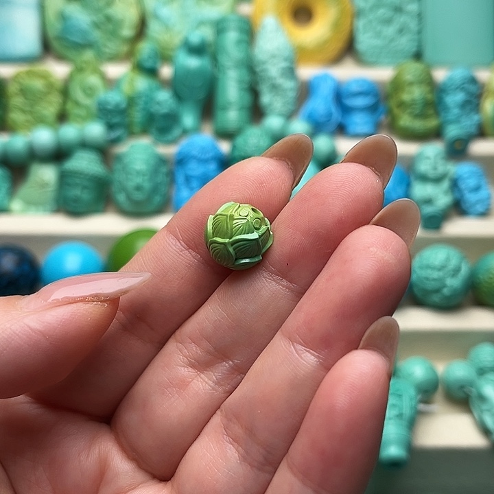 精工雕刻莲花珠特色