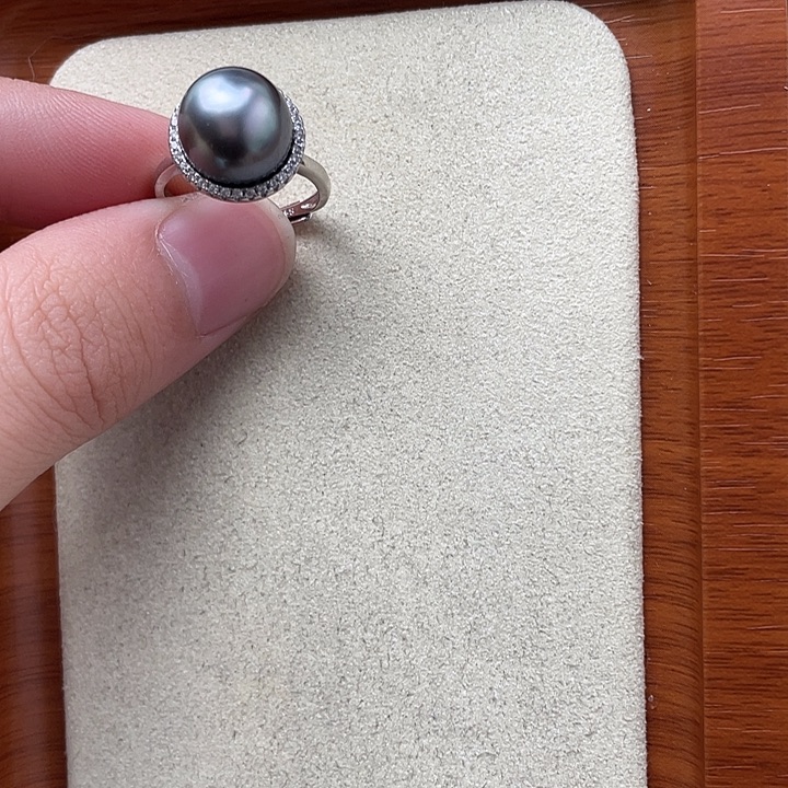 银S925镶嵌海水珍珠戒圈