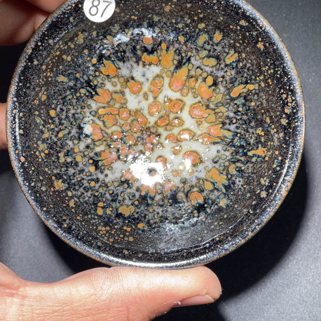 茶盏龙窑柴烧老黄甄选87