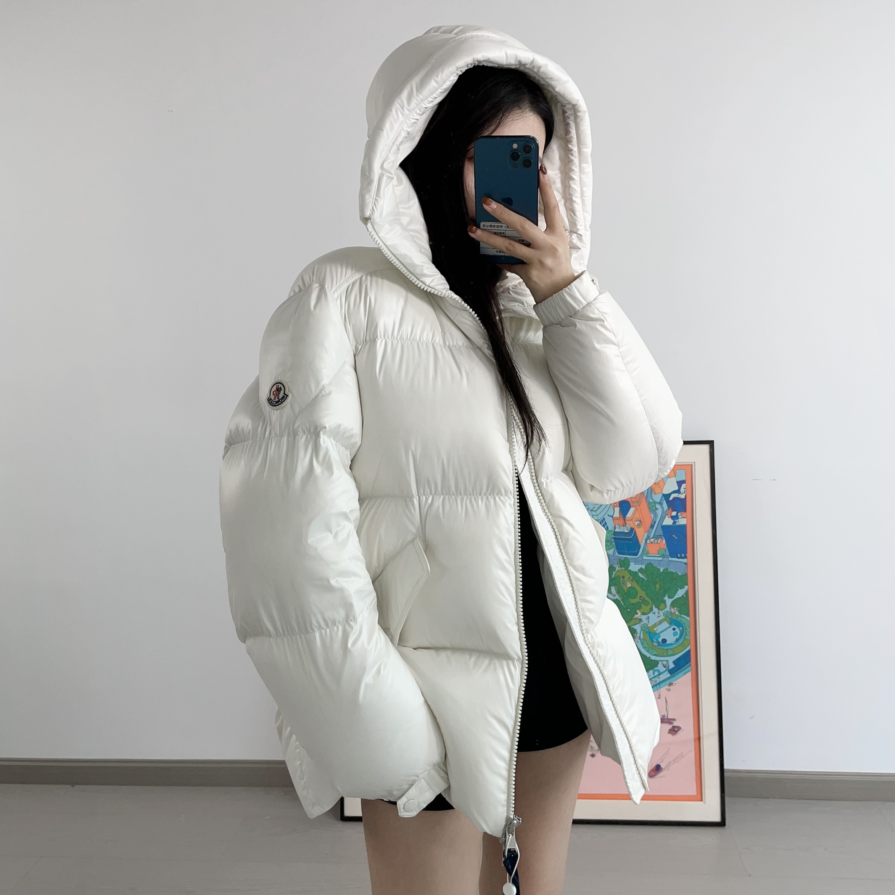 95新 MONCLER 麦殿/白鹅绒羽绒服尺码1白色/250512VZT8F15
