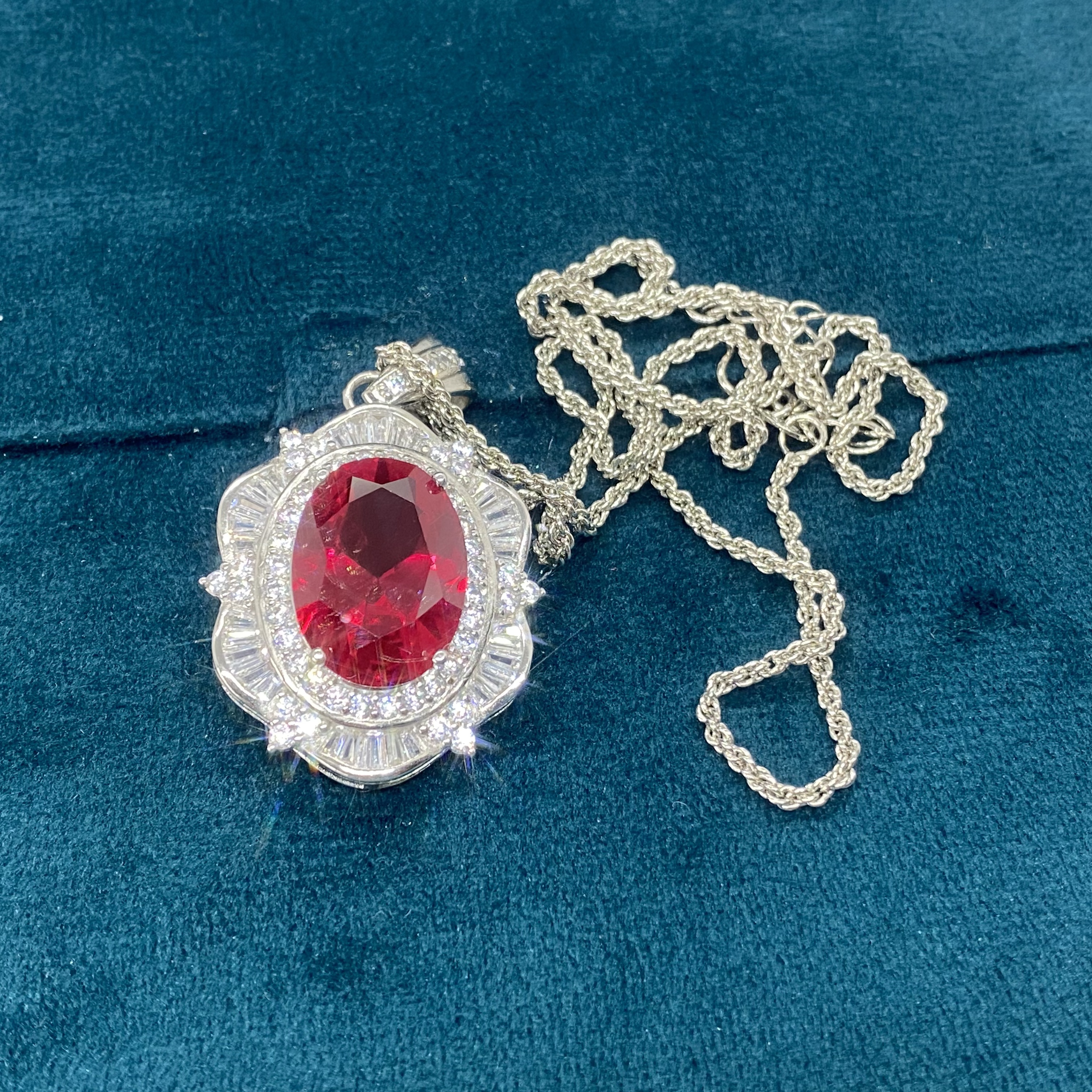 【南非库里南】NFKLN 高端奢华定制 红色太阳花吊坠 221