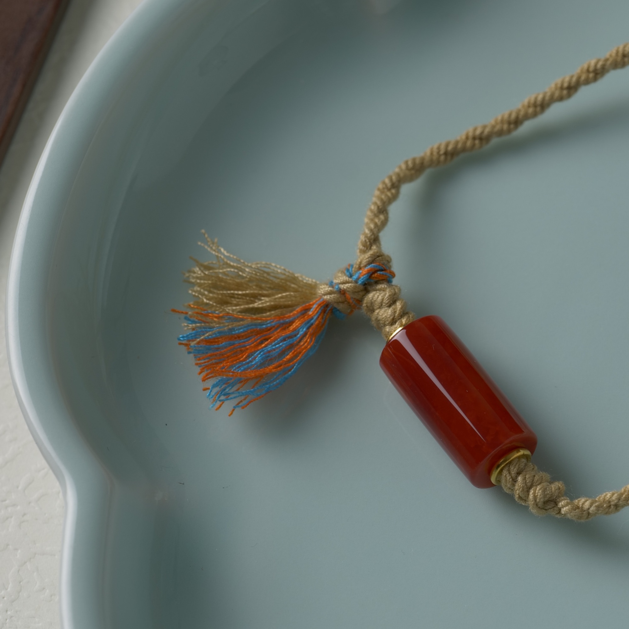 柿子红火焰纹｜转运珠｜南红吊坠｜直接11.8mm 高22.1mm重5.8g