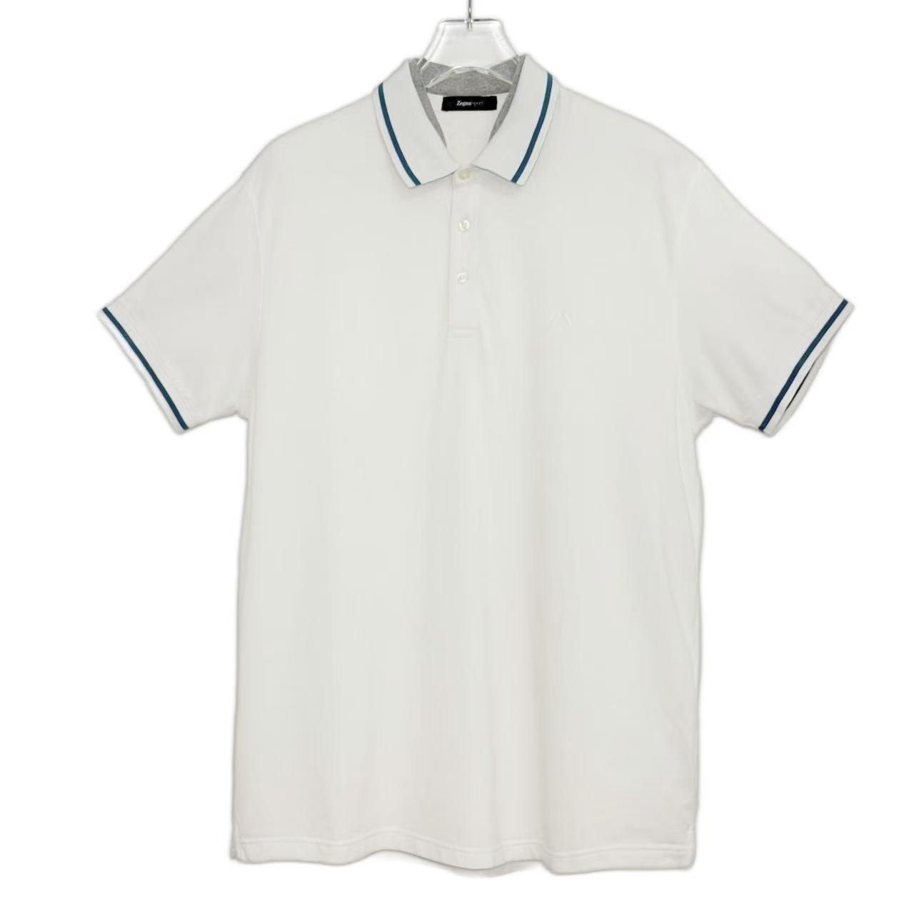 杰尼亚ZEGNA SPORT刺绣标识男士纯棉短袖POLO衫 SC340ZS655N00