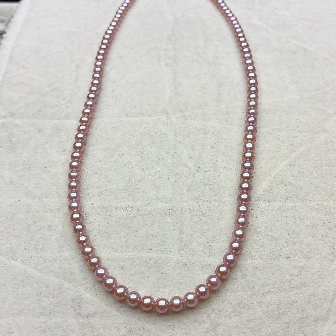 坠链均925银4-5mm，紫珠全珠链