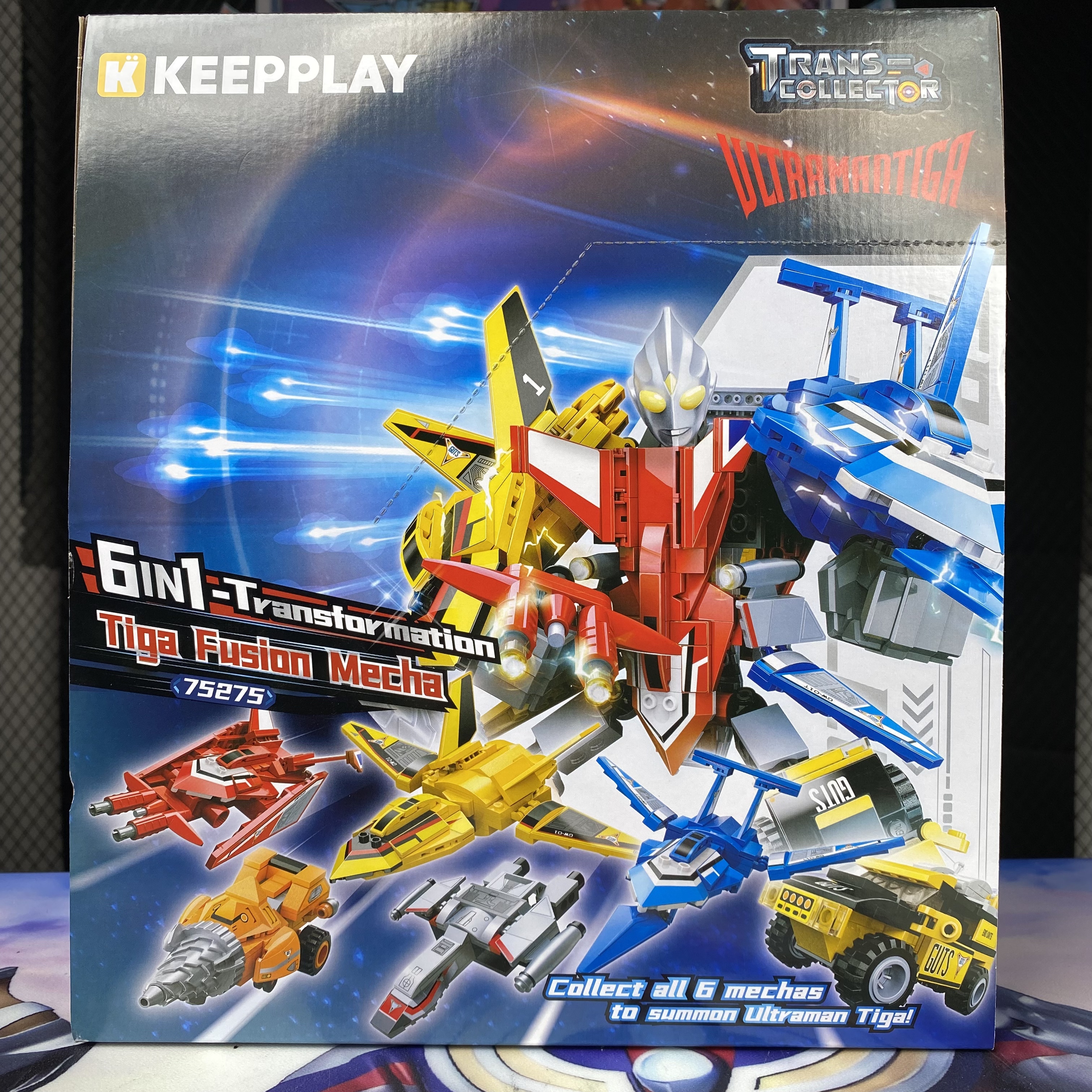 奇妙积木迪迦奥特曼合体机甲六合一套装儿童益智拼装积木玩具礼物