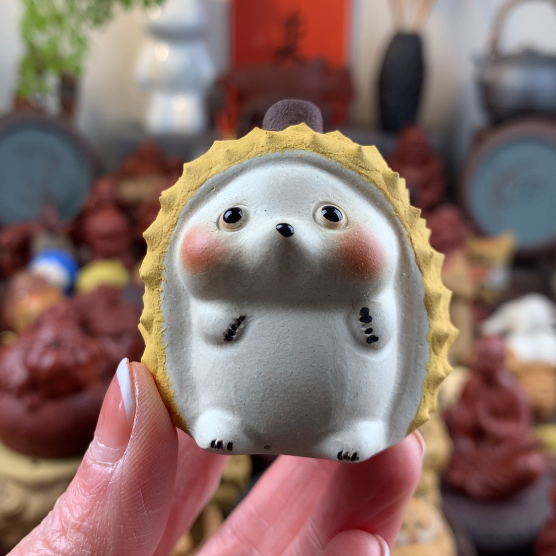 紫砂茶宠榴莲刺猬