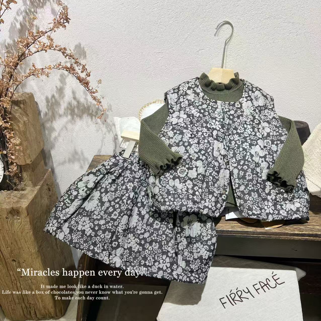 麻穗·25冬~绗棉马甲裙子两件套21023（童装汉服）