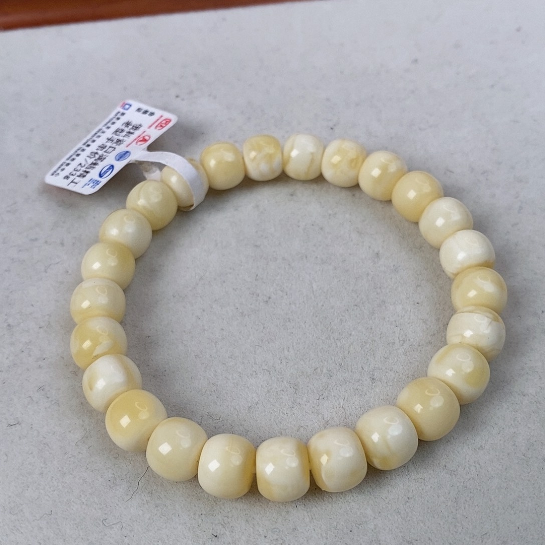 蜜蜡未镶嵌珠宝奇石9.3g 8.6mm