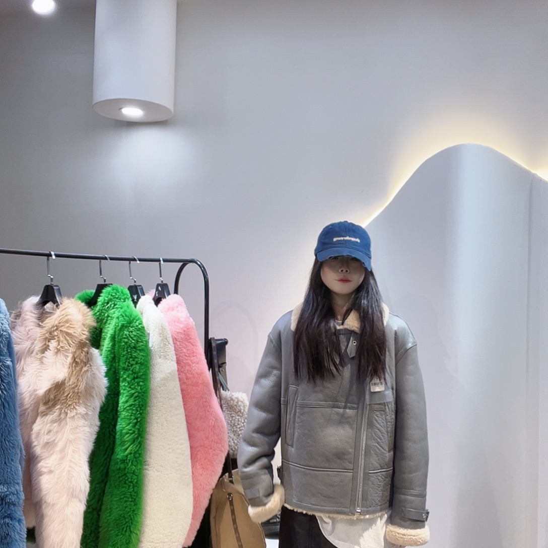 真皮皮毛一体外套216-095-120斤