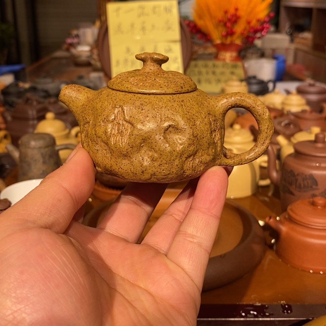 紫砂茶壶110cc段泥柴烧窑变供春