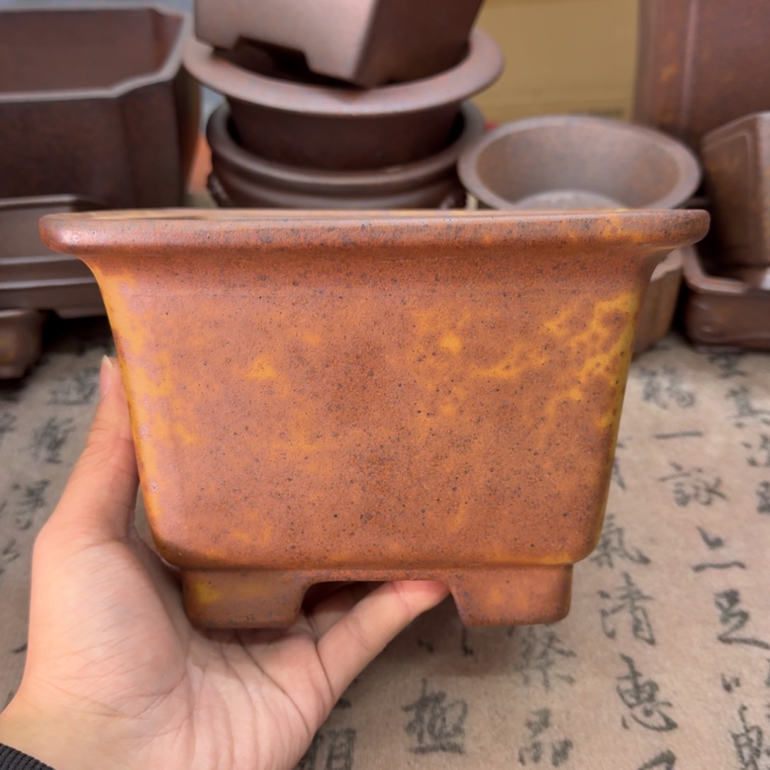 紫砂花盆104号宜兴紫砂正品16x10.5