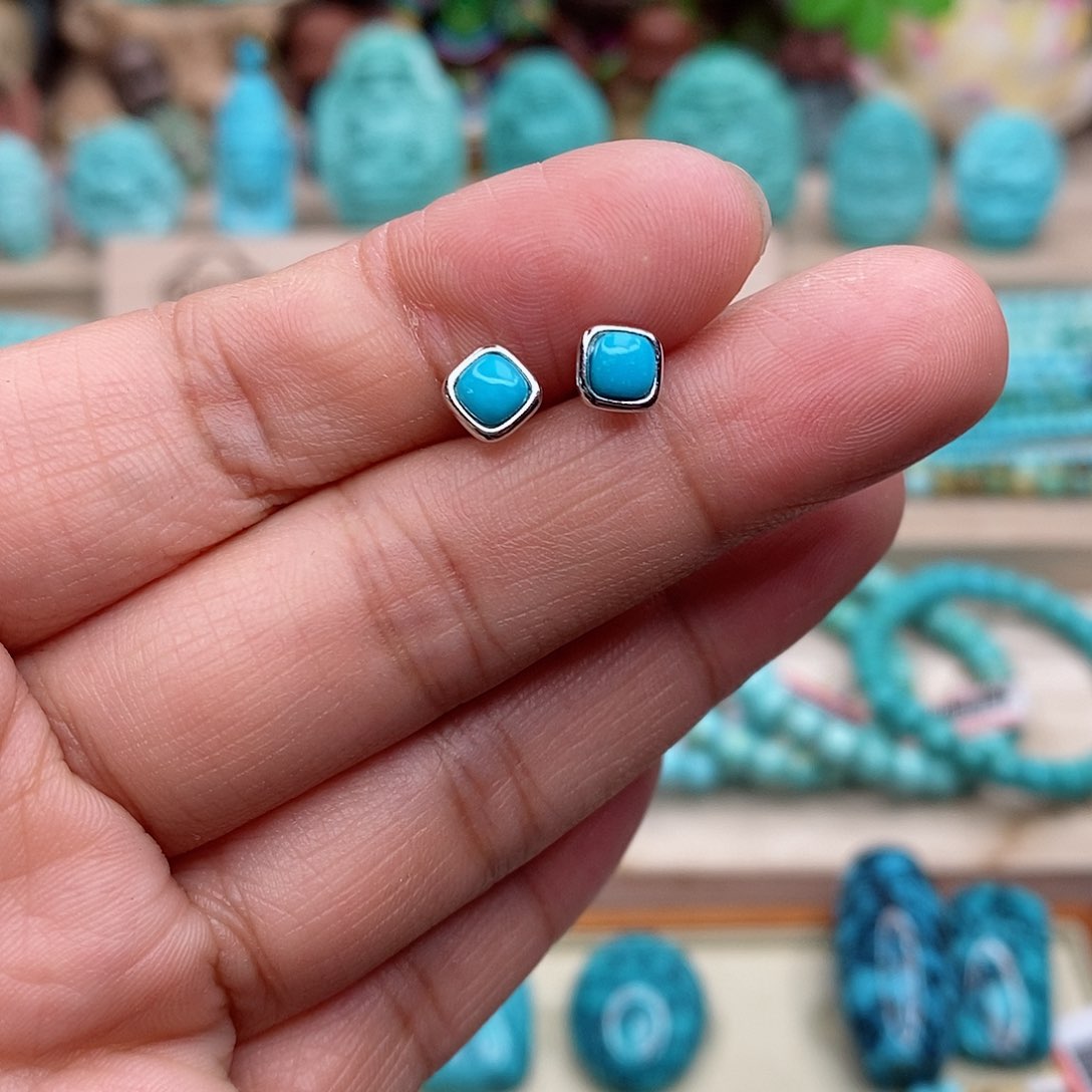 绿松石珠宝奇石银S925镶嵌