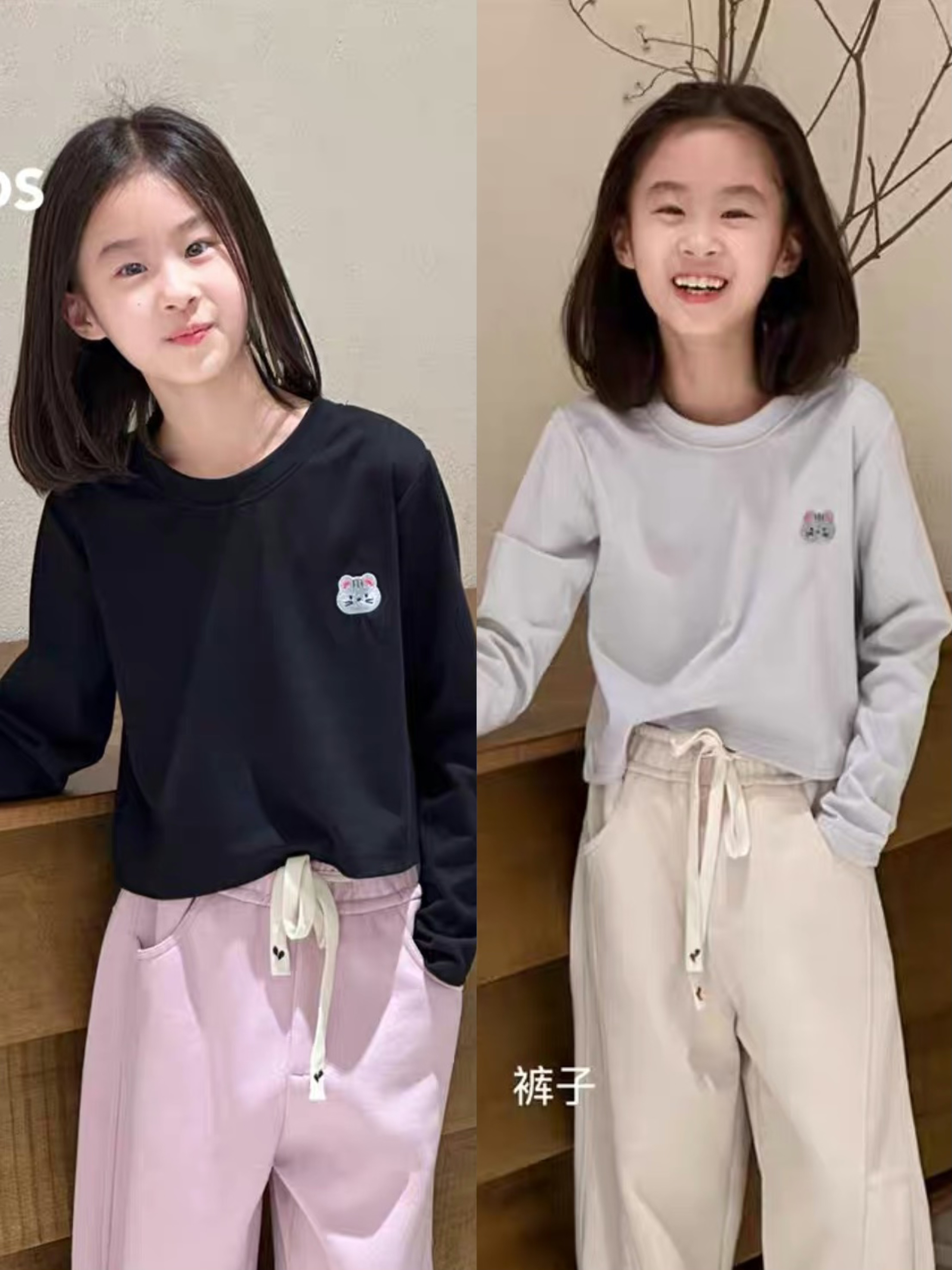 JASPER现货女童长袖短款T恤（特价不退换）