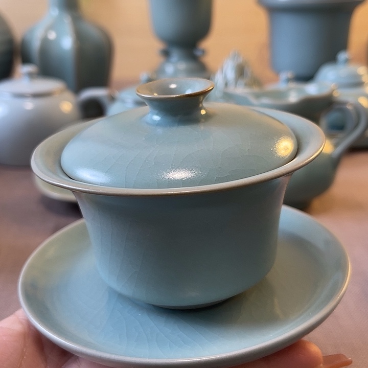 瓷片三才盖 碗一一一瑕