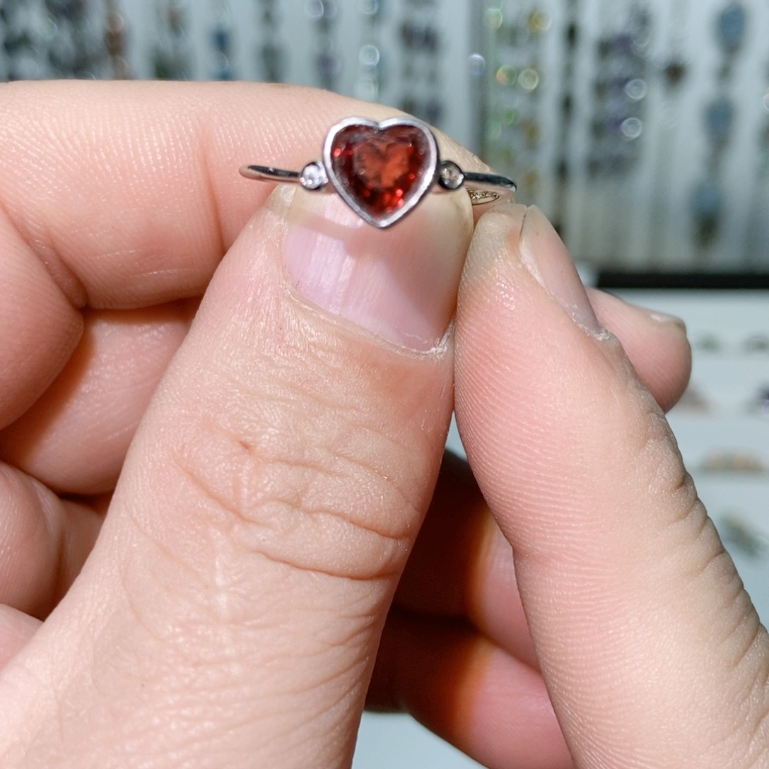 绿水晶戒指银S925镶嵌