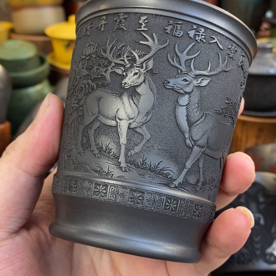 紫砂公道杯宜兴全手工紫砂杯