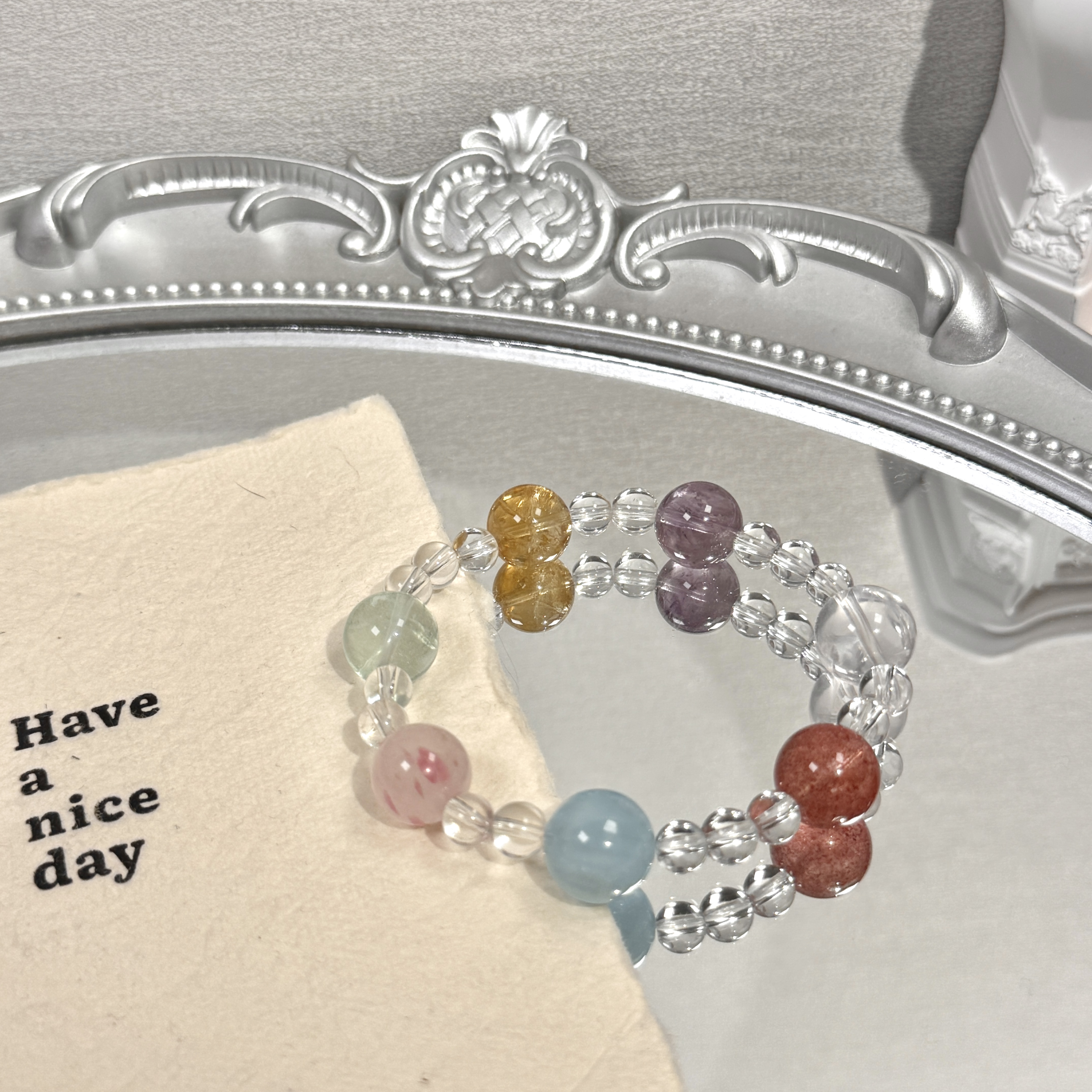 《薄荷马卡龙》多宝水晶手串（多样性发其一）