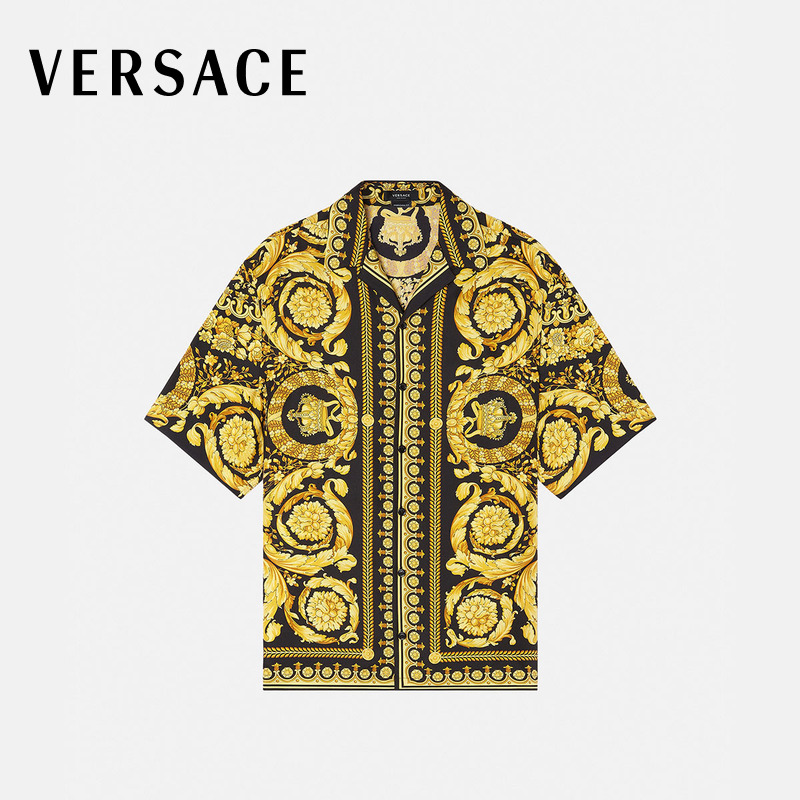 VERSACE/范思哲 男士Barocco真丝衬衫