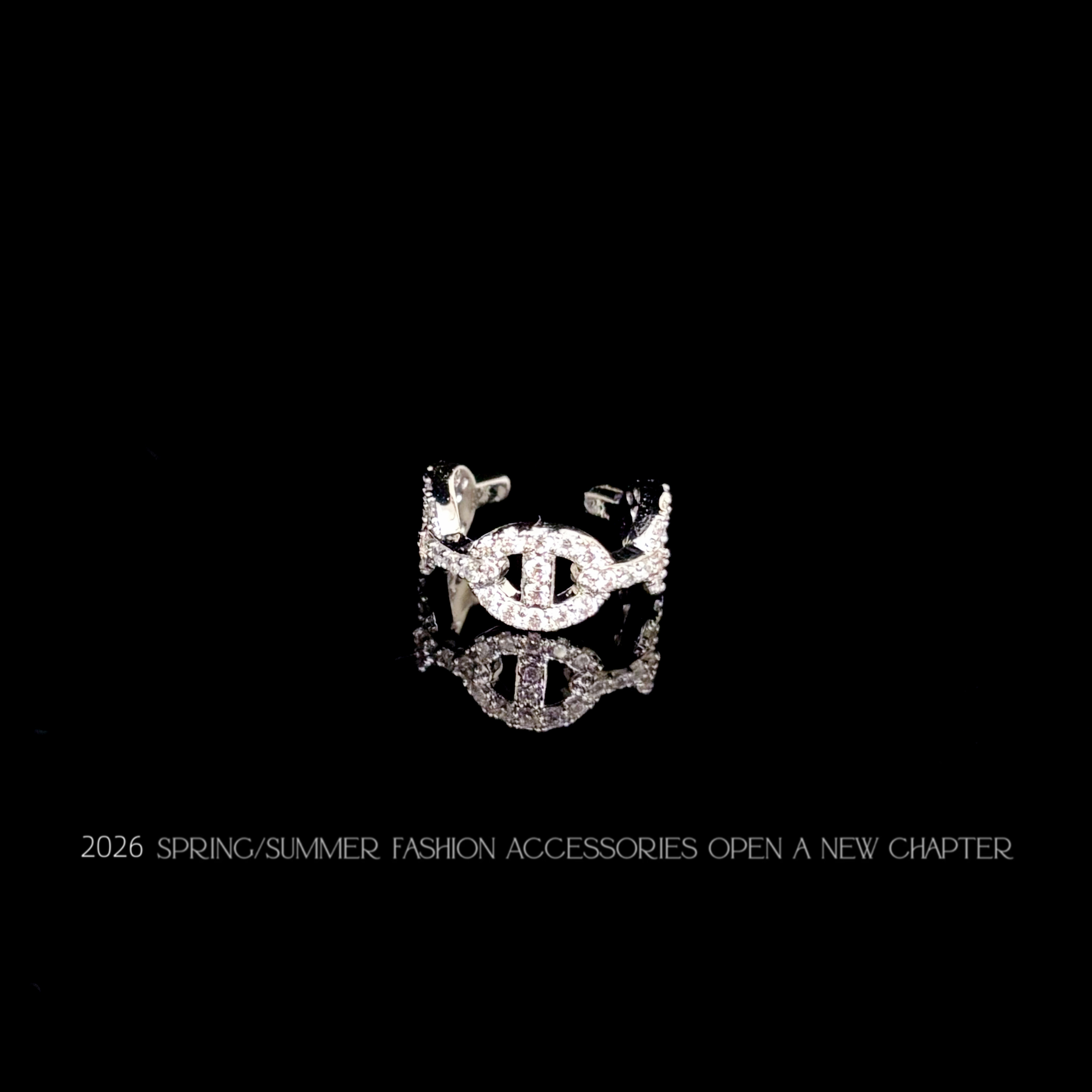 铜合金耳饰 镀白金 2026款G2168【环星赴约】BOBAOLI 耳骨夹