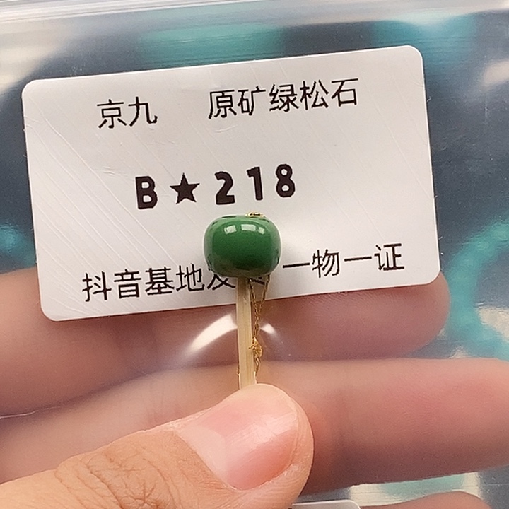 韩***丰绿松石未镶嵌珠宝奇石9.5✖️7.6