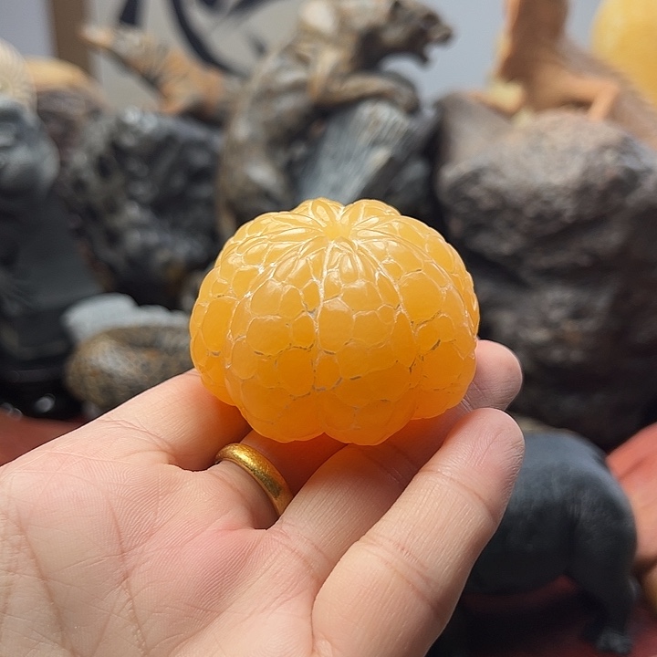 辽宁石橘子手把件