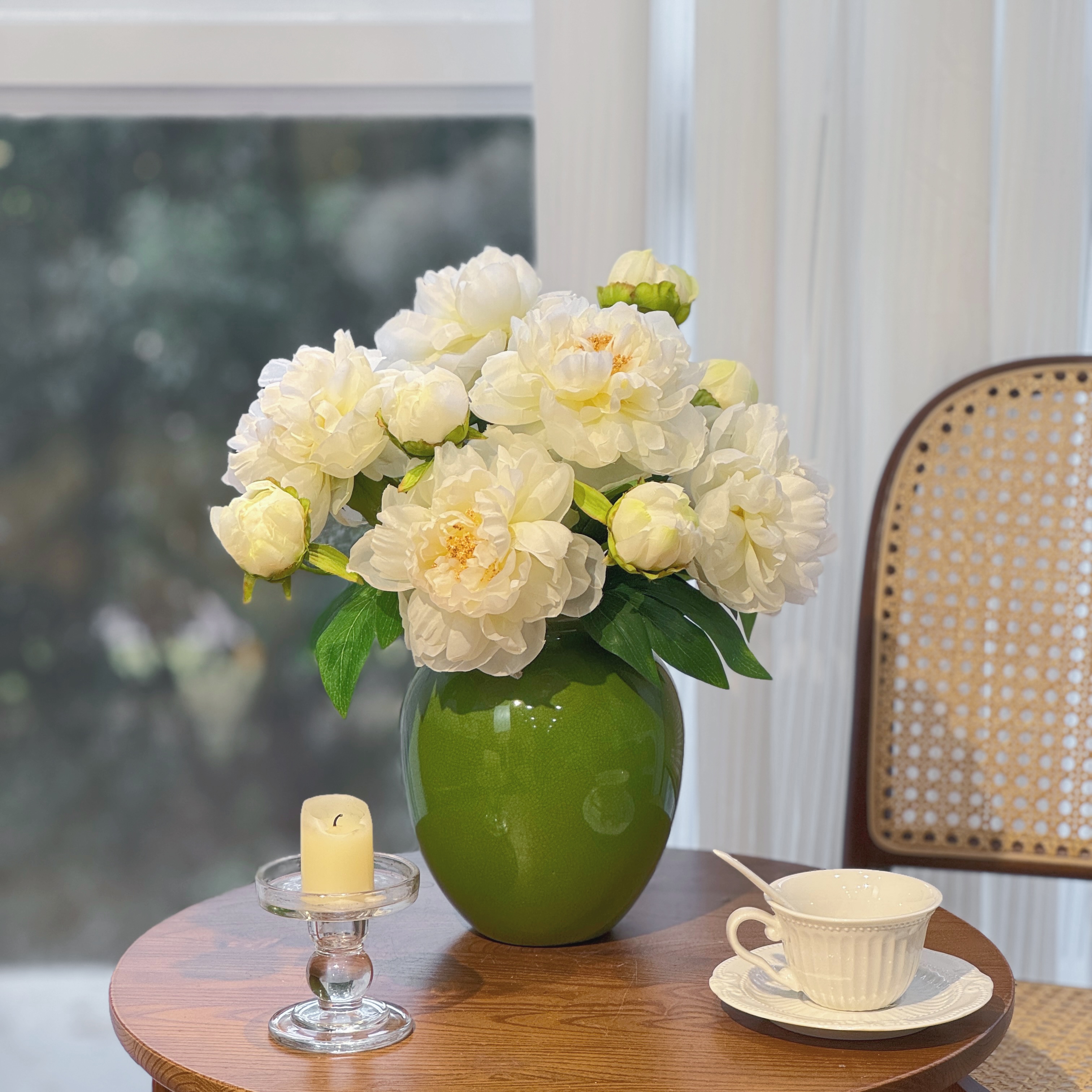 凤凰芍牡丹仿真花摆设插花客厅装饰摆件中式餐桌花花艺假花花束