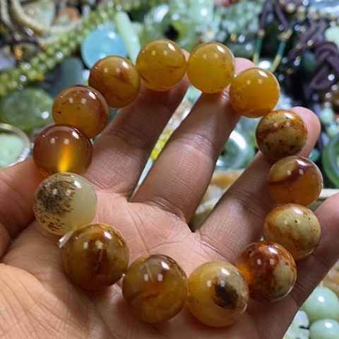 岫玉手链未镶嵌一个