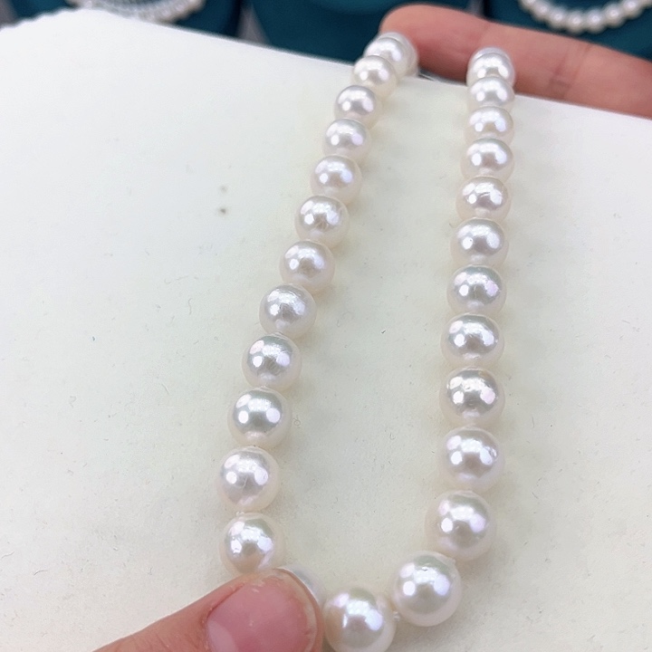 淡水珍珠颈饰银S925镶嵌卡10炫彩高品