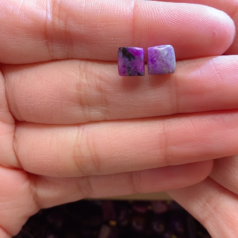 【闪购商品】苏纪石（舒俱来）耳钉银S925镶嵌?*