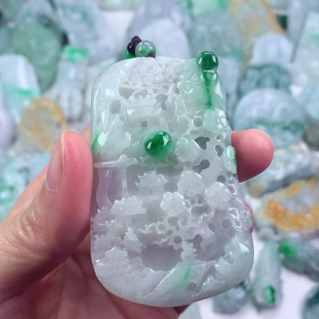 翡翠未镶嵌吊坠(不含链)