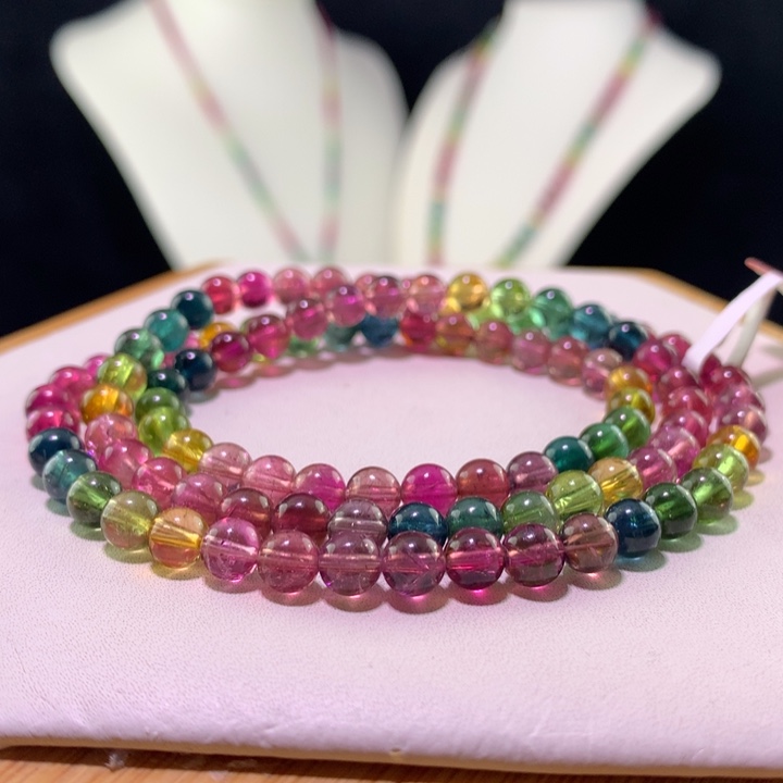 双色碧玺手链未镶嵌