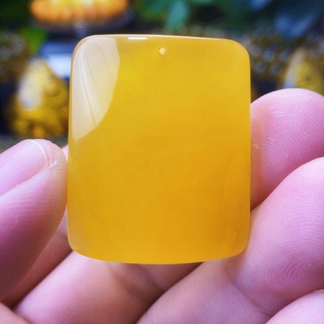 琥珀未镶嵌吊坠(不含链)蜜蜡方牌