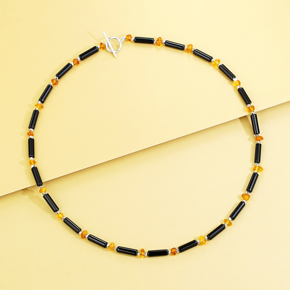 琥珀黑玛瑙项链（45公分）10657（Joyce娇姐）