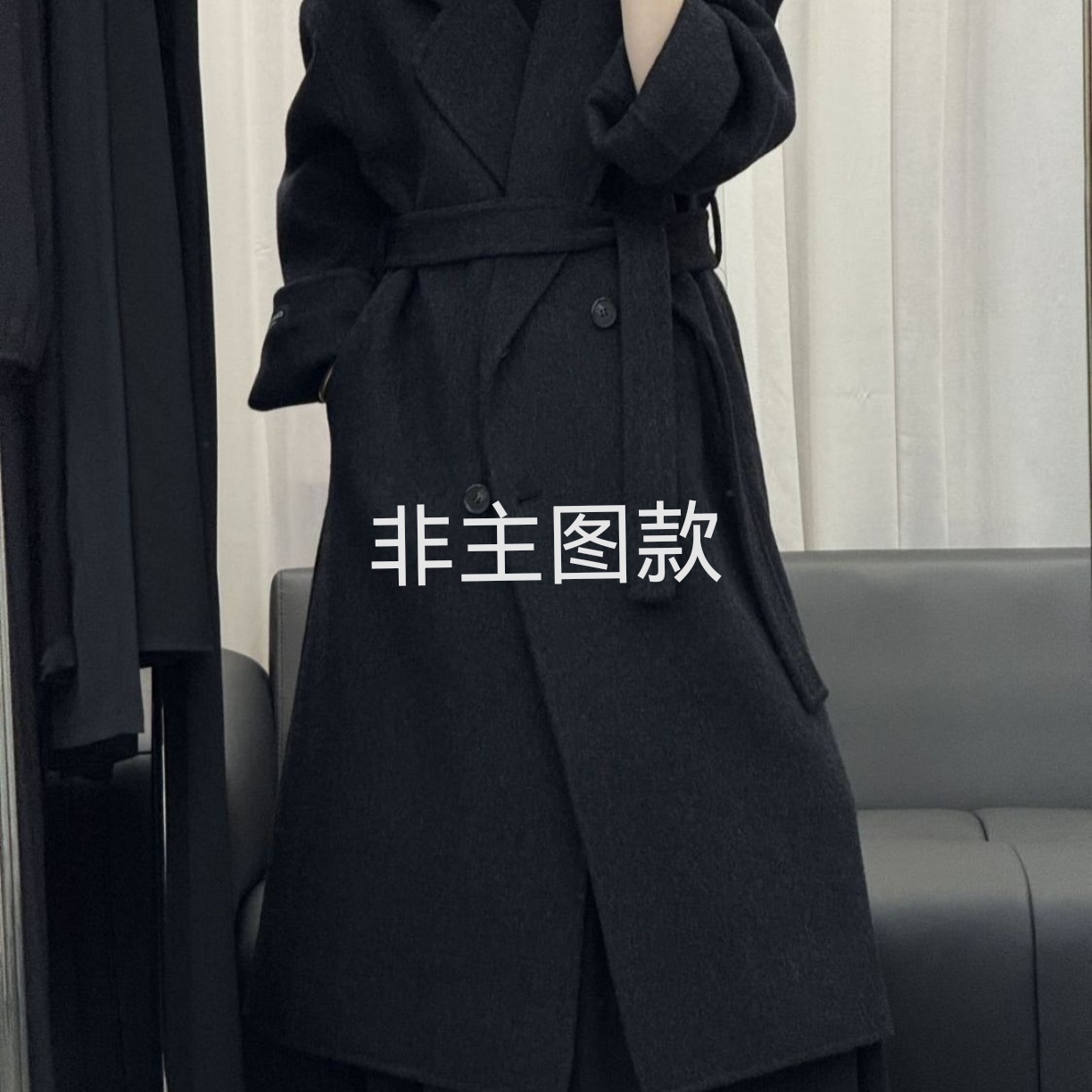 断码福利秋冬长款毛呢外套原歌家大衣黑色网红女士韩版【非主图款】