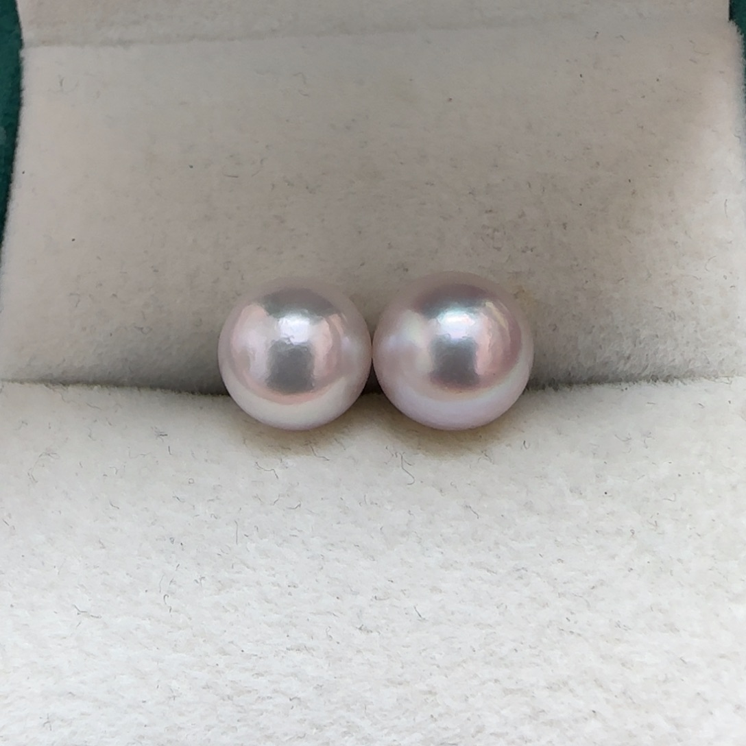 银S925镶嵌海水珍珠耳钉