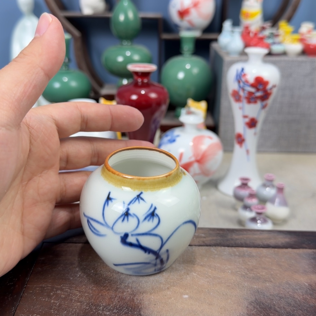 陶瓷手工小花器摆件