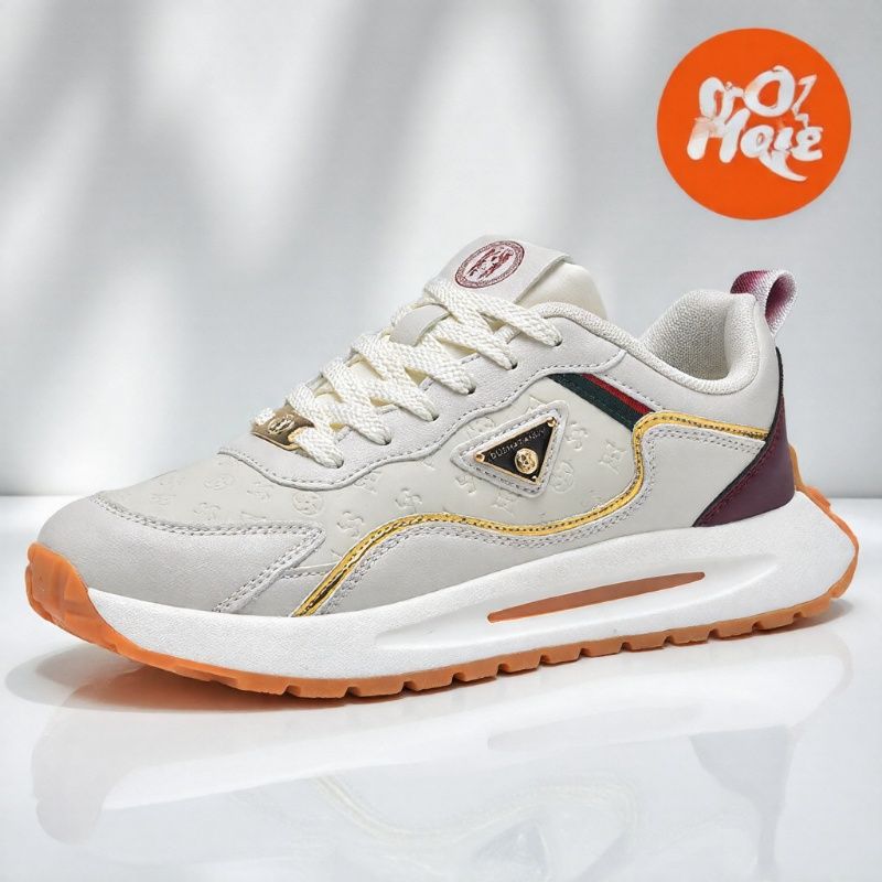 DUSHAFANNY/杜莎梵婗轻奢男士运动鞋2025秋冬皮面防水休闲跑步鞋