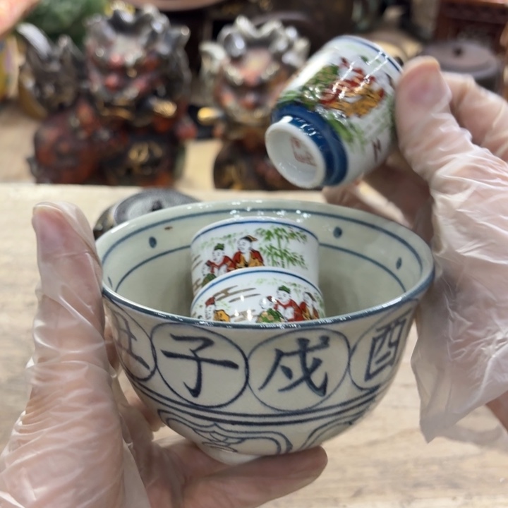 陶瓷古美术置物摆件