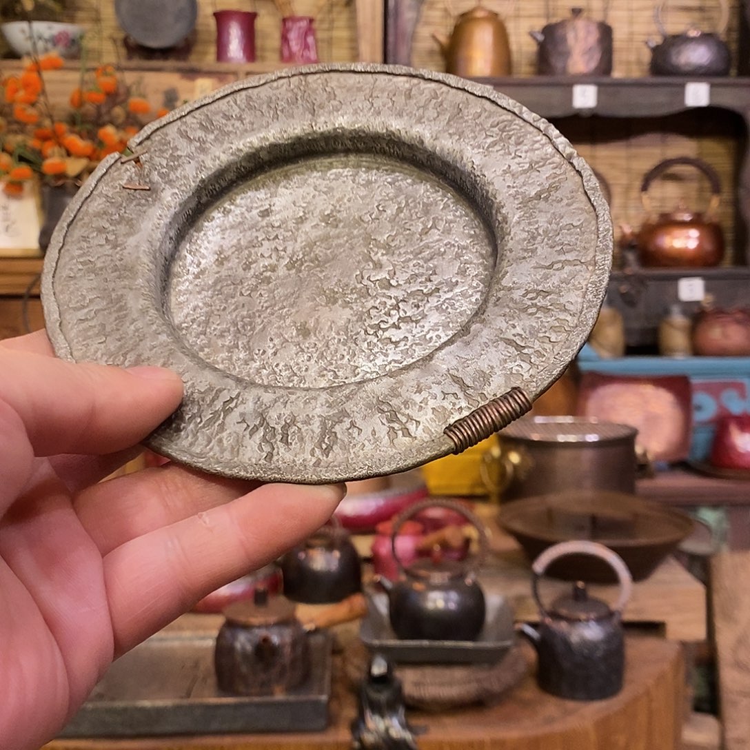 今语择物 铜丝款锡壶承