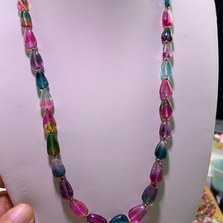 双色碧玺手链未镶嵌