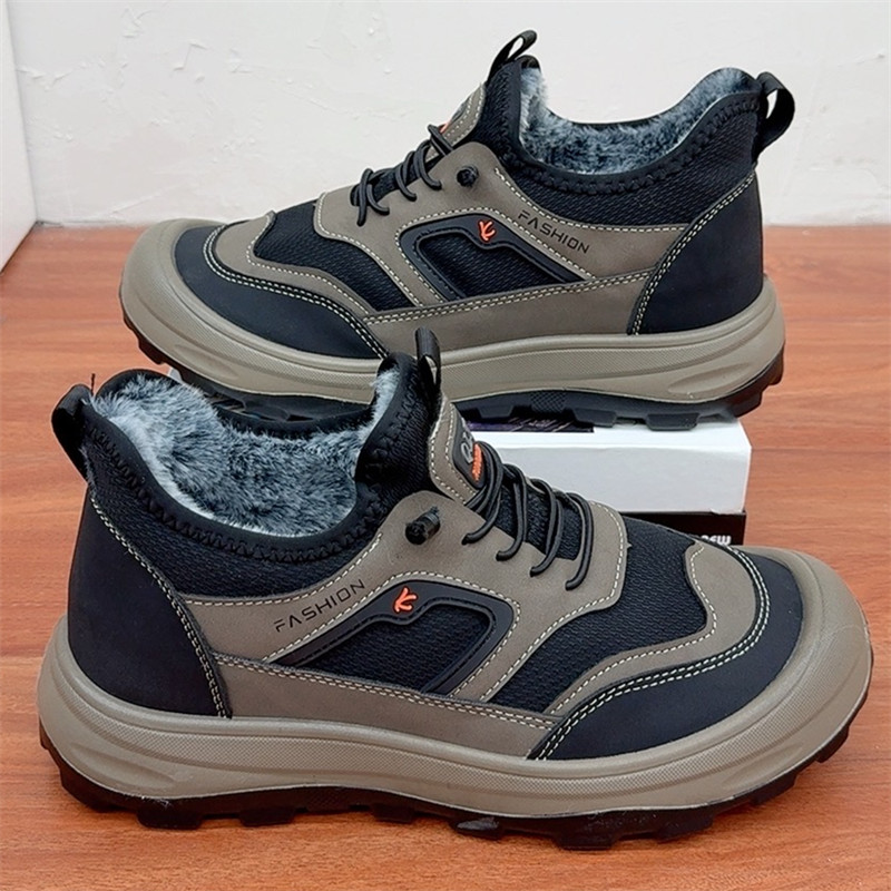 冬季老北京棉鞋秋冬男士保暖防滑休闲运动鞋加绒加厚中老年爸爸鞋