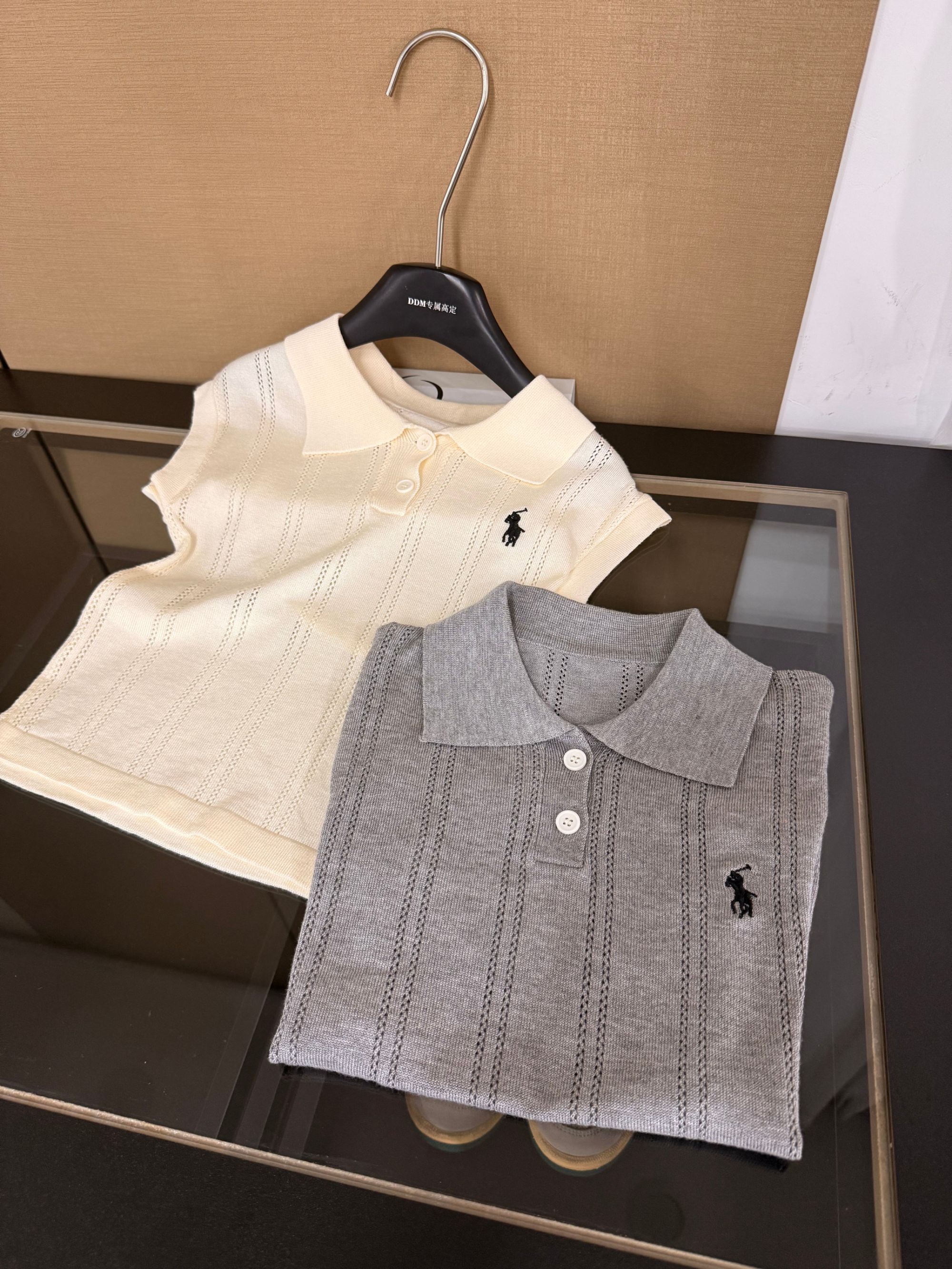 童装polo领无袖时尚上衣短袖T恤男女童夏装2025年款轻薄衣服