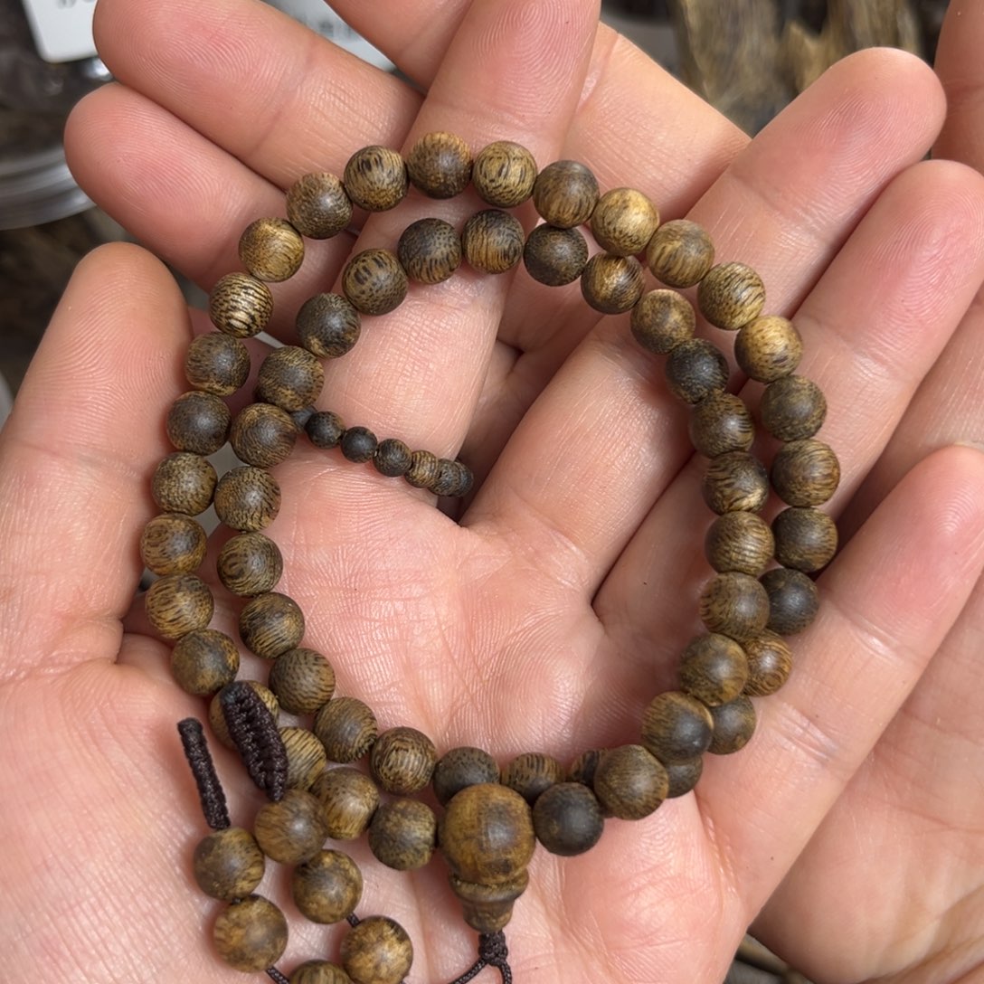 沉香手串白棋九九沉0.7双圈